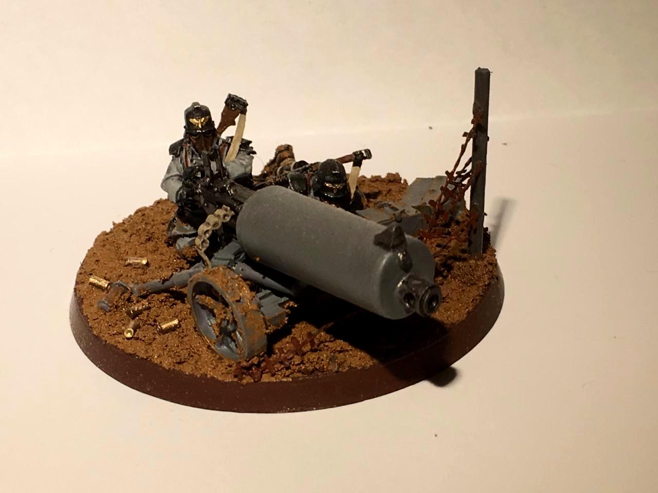 Astra Militarum, Deat Korps Of Krieg, Heavy Bolter, Heavy Weapon Team, Imperial Guard Death